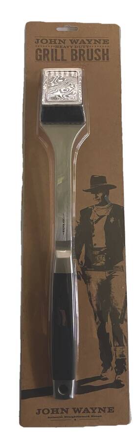 Lw-bbq105 John Wayne New 17 Inch Heavy Duty Grill Brush Authentic American Hero Barbecue Tool