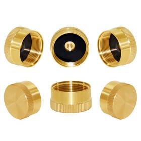 Joywayus 653445012758 6pcs Solid Brass Refill Propane Bottle Cap Universal For All 1 Lb Ga