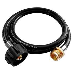 6cy-fer-41670 Joywayus Propane Adapter Hose 5 Feet 1lb To 20lb Converter Fit For Webber Q Grill/bl