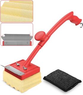 Q132 Juecity Grill Brush Bristle Free Safe Non Metal Wire With Scraper 2 Replacement Heads