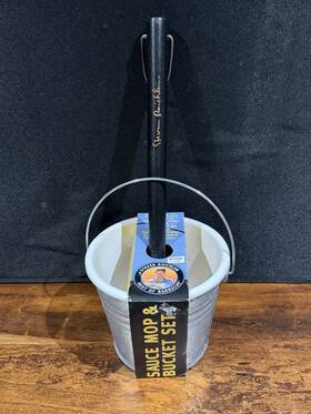 00136 Just Grillin Steven Raichlen Bbq Sauce Mop And Bucket Set