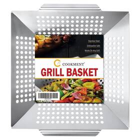 Jy Cookment 662565215215 Grill Basket- Stainless Steel Grilling Basket For Indoor And Outd