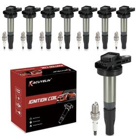 Ky-uf519-zh Kacuyelin Uf519 Ignition Coil Pack And Iridium Spark Plugs Set Of 8 Compatible With Jag