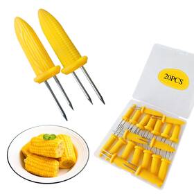 Kadden 192236804061 Corn On The Cob Holders Stainless Steel Heat Resistant Non Slip Barbecue P