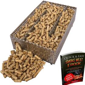 Kaduf 663481995281 Pellet Smoker Tray 5 Inch X8 - 12 Hours Of Billowing Smoke Tube For Hot