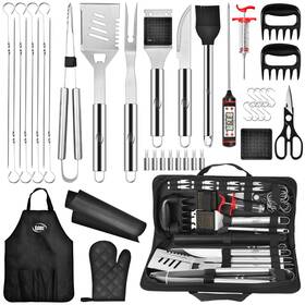 K-cgs40-ss Kaluns Bbq Accessories Complete Grill Set Grilling Gifts 40 Pcs Premium Hea