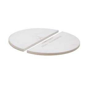 Kamado Joe 811738020433 Indirect Cooking Half-moon Ceramic Heat Deflector Plates For Big Charcoal