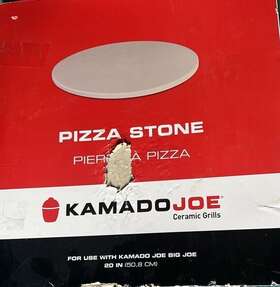 Kamado Joe 811738021300 Outdoor Pizza Baking Stone Xl Wood Fire Flavor Ceramic 20 Inch New Open