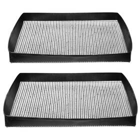 Kamehame 658848807031 Grill Basket Pack Of 2 Non-stick Mesh Tray For Grilling And Baking Bl