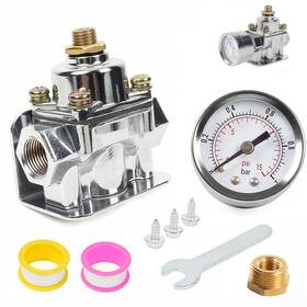 Ko-frg020 Kartonmotor Adjustable Fuel Pressure Regulator Carburetor Parts With Gauge Kit For H