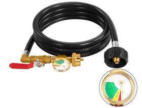 Kavakara 635393521216 3ft Propane Tank Adapter For 1 Lb. Tankspropane Refill Stainless