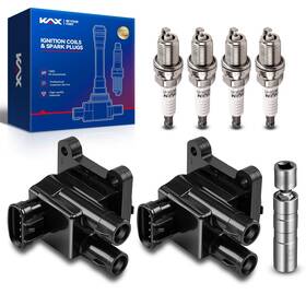 9811igc798tus Kax 2pcs Ignition Coils And 4pcs Iridium Spark Plugs Kit With Magnetic Socket Co