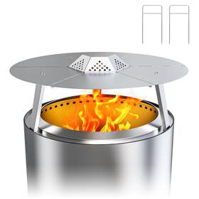 Ke-solo27def Keesha Ke-solo27def. Heat Deflector For Solo Stove Yukon And Most 27 Inch Fire Pit With Carrying Handl