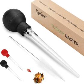 Ca-01 Kendane Turkey Baster With Cleaning Brush Syringe For Home Baking And Black