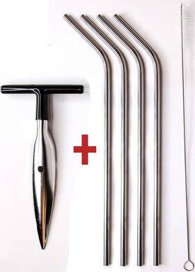 B076d7qcqf Kens Cocomon Sg Us Coconut Opener Tool For 1 4 Straws Stainless Steel