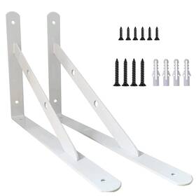 Bsjz-6in-2 Kersally 6 Inch Shelf Brackets 2 Pack Heavy Duty L For Shelves 90 Degree Tr