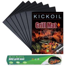Yx-gr-01-b6 Kickoil 6pcs Bbq Grill Mats Non-stick Teflon Heavy Duty For Charcoal Gas And Electric Use