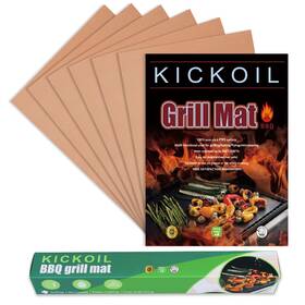 Yx-gr-01-g6 Kickoil Grill Mats For Outdoor Set Of 6 Bbq Mat Copper Heavy Du