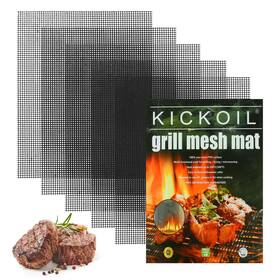 Yx-mm-01-xl05 Kickoil Grill Mesh Mat Set 5 Barbecue Accessories Reusable Non-stick For Vegetables Fish