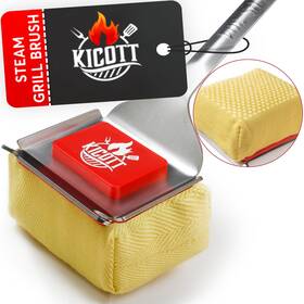 Kicott 199284242005 Grill Brush Bristle Free - Safe For Outdoor Steamwizards B