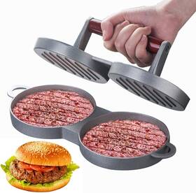 Alb03-us Kigi Double Non-stick Stuffed Burger Press Hamburger Patty Maker For 2 In 1