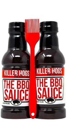 Killer Hogs 313037588596 The Bbq Sauce 2-pack With Basting Brush Championship Grill And