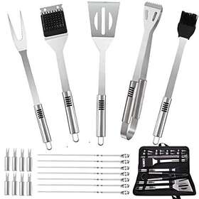 Kilow 603134978964 Bbq Accessories Kit - 20pcs Stainless Grill Tools Set For Smoker Camping