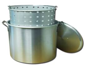 Kk-32 King Kooker New 32-quart Aluminum Boiling Pot With Punched Basket
