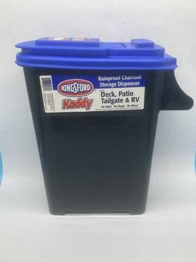 07501b-ds Kingsford Kaddy Rainproof Charcoal And Wood Pellet Storage Dispenser Red Handle