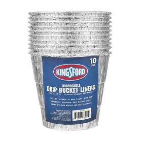 Kingsford 742797865119 Disposable Drip Bucket Liners 10 Count Aluminum Disposab