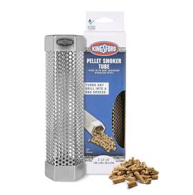 Kingsford 742797910628 8 Inch Pellet Smoker Tube Steel Box Hexagon Turn Grill Into Bbq New