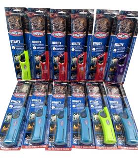 Kingsford 831462000259 12x Utility Lighter Red Blue Green Purple Long By
