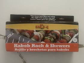 Kitchenaid 024131144020 Mr Bar-b-q Kebab Rack And Skewers 6 Pieces New