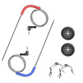 Kmw002 Kmwfirmo 2-pack Replacement Meat Probes For Traeger Pellet Grills And Smokers 3.5mm Digi
