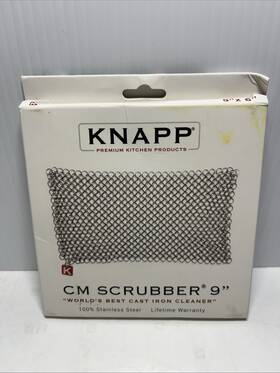 Cm9x6-scr Knapp Cm Scrubber 9 Inch Best Cast Iron Cleaner 100% Stainless Steel New