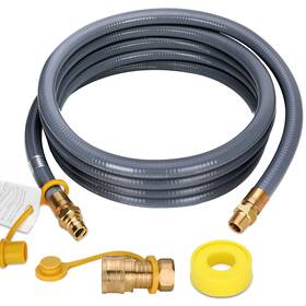 Knocokie 702367948390 15ft 24ft 30ft 50ft 3/4 Inch Id Natural Gas Hose With Quick Connect Natur
