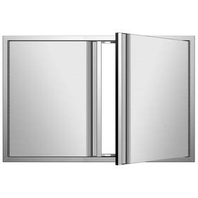 Kodom 6a20cb23fffcbdc4ed8e98cf Outdoor Kitchen Doors 36w X 24h Inch Vertical Handle Double Bbq Access 304