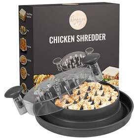Konvivial Living 860010177303 Pro Chicken Shredder Tool Twist With Clear Lid 9.5 Inch Meat Shredded Chick
