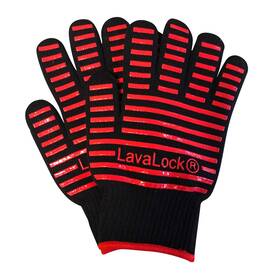 Lavalock 690996755543 Bbq Grilling Cooking Heat Resistant Gloves With Silicone Insulated Protection
