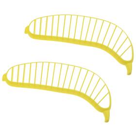 L-banana-slicer-y-2 Lbtodh 2 Pcs Banana Slicer Cutter Plastic Practical Yellow