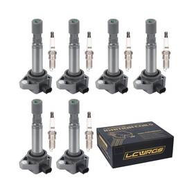 97390 Lcwrgs Uf624 Set Of 6 Ignition Coil Pack And Spark Plugs Fits For Honda Pilot Ri... Fast Ship