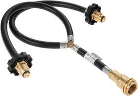 Lemfema 705353559129 Y-splitter Dual Propane Tank Converter Hose Adapter Two Way Pol Inlet And Pol/q