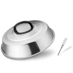 0l-lxgv-timi Leonyo 12 Inch Cheese Melting Dome Metal Steam Basting Cover For Griddle Grill Stainle