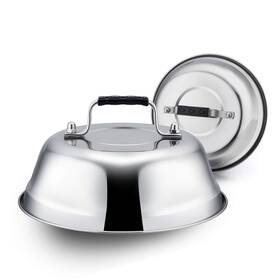 Leonyo 652670653019 Cheese Melting Dome Set Of Two Stainless Steel Covers For Griddles And Grills
