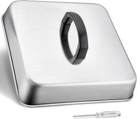 Na-1pcs-remd Leonyo Heavy Duty Square Basting Cover For Griddle Stainless Steel 9.3 Inch Cheese