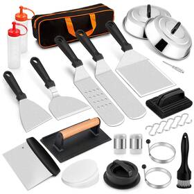 Na-21pc-ppsb Leonyo Griddle Accessories Kit 21pcs Stainless Steelflat Top Grill Outd