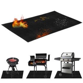 Skjd001 Lesmore 48 X 30 Inches Under Grill Mat For Outdoor Double Sided Fireproof Gril