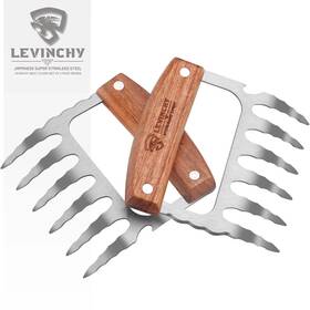 Levinchy 763347918222 Meat Claws Shredders 2 Pieces Set Forks Shredding Bbq Grill Tools Blade