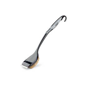 0529006 Libman Long Handle Grill Brush With Scraper Brass Fibers 18 Inch Black And Gray 0529