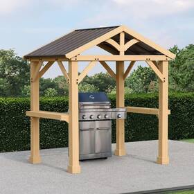 Limited 313027185149 Meridian Cedar Wood Grilling Pavilion For Patios Decks Garden Backyard Durab